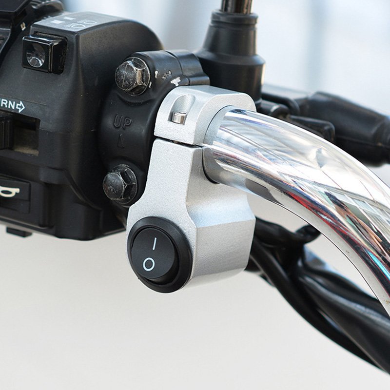 22cm Aluminum Alloy Motorcycle Handlebar Headlight Switch Three-position Waterproof Switch Fog Spotlight Retro Switch