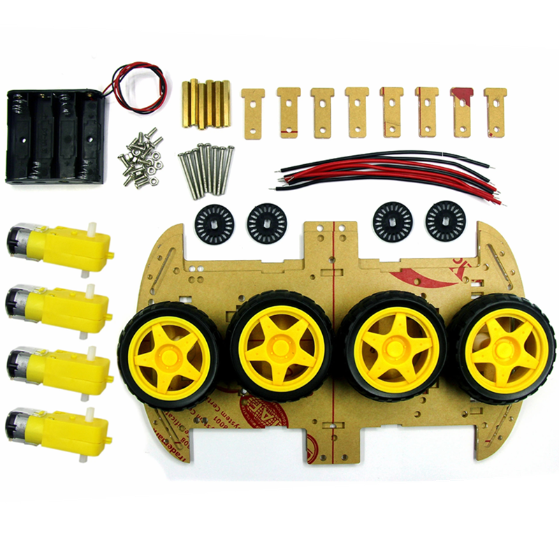 Four Wheel 4WD Intelligent Car Kit DIY Two Wheel 2WD Intelligent Car DIY Kit Tracking Bluetooth Car