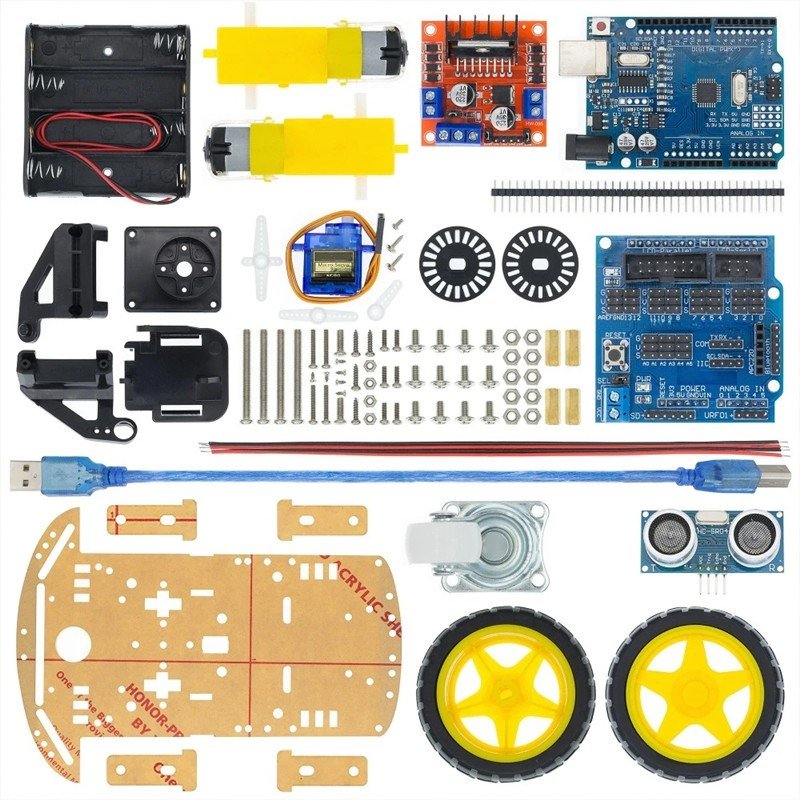 Four Wheel 4WD Intelligent Car Kit DIY Two Wheel 2WD Intelligent Car DIY Kit Tracking Bluetooth Car