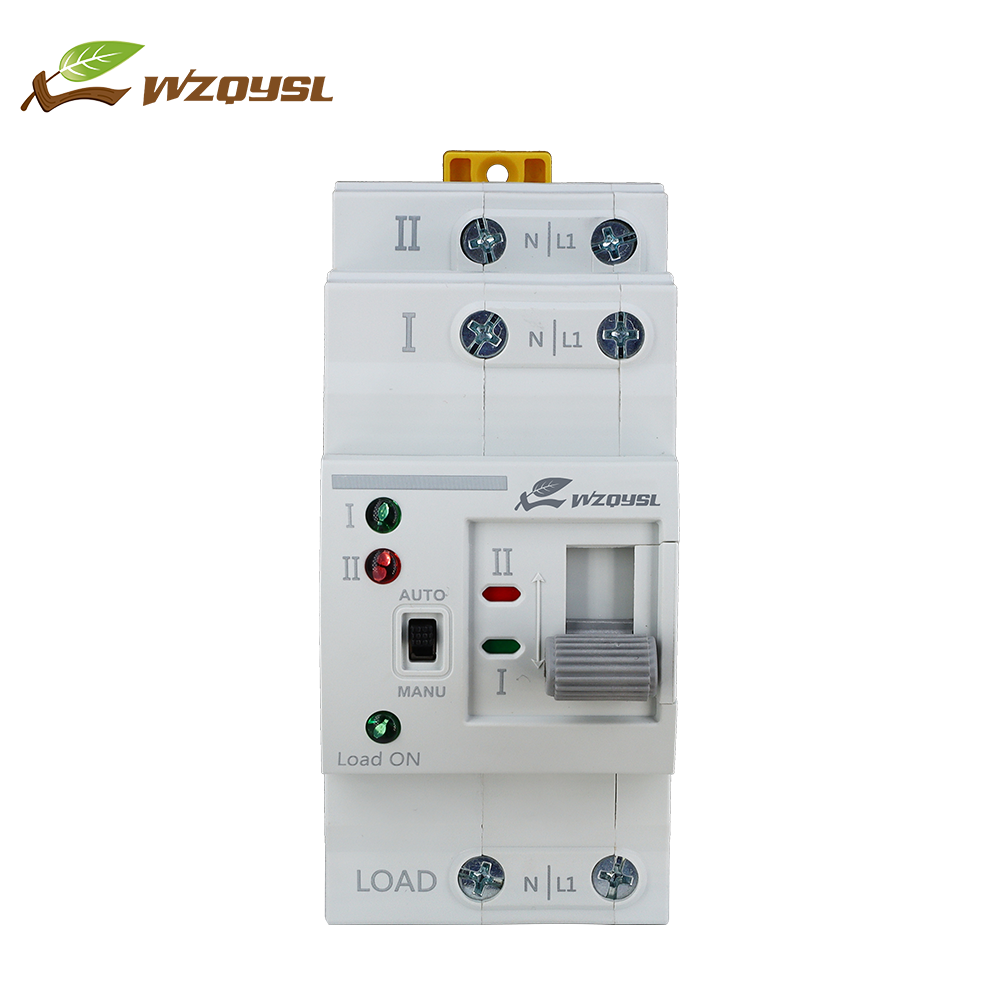 WZQY Factory Price ATS Automatic Transfer Switch 63A 2 Pole ATS Automatic Transfer Switch Suitable for Diesel Generators