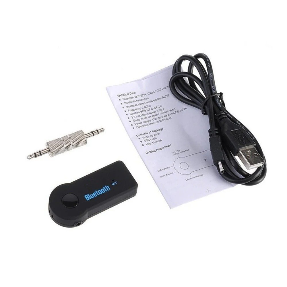 Wireless Bluetooth Receiver Adapter 4.1 Stereo 3.5mm Jack for Car Music Audio Aux Headset Receiving for Headphone