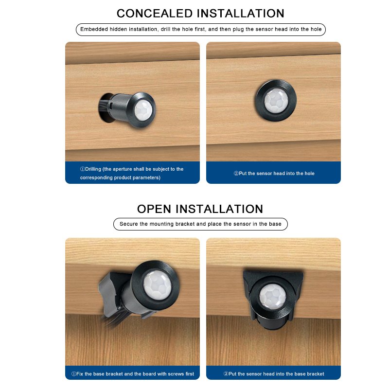 Customisable 12V 5A PIR Motion Sensor Switch LED Light Dimmer Cabinet Wardrobe Door Auto On-Off Inductive Door Sensor Switch