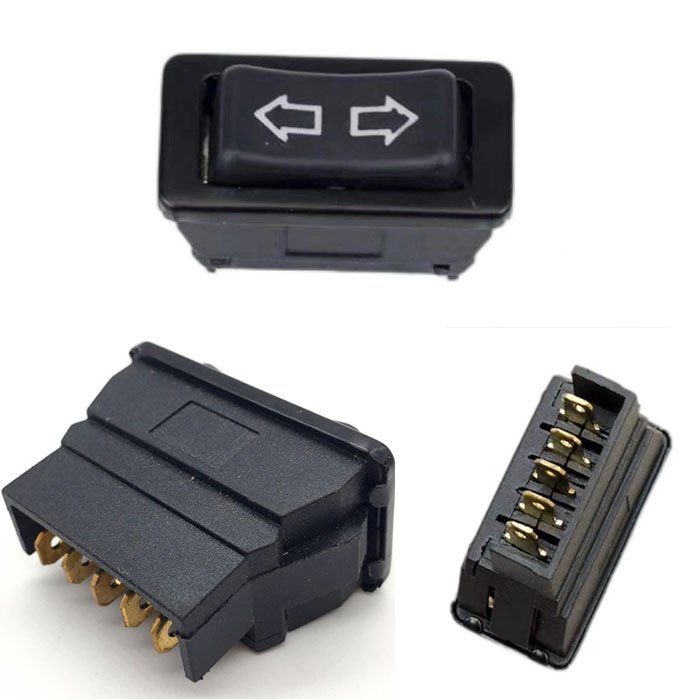 5P Universal Window Switch Double-arrow Led Auto Electric Switch Window Button Switch With Wires
