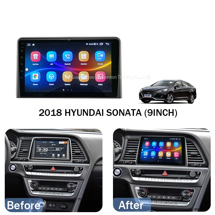 9 Inch Car Radio Fascia for 2018 HYUNDAI SONATA Ashboard Installation Trim Kit Frame Bezel Stereo Panel