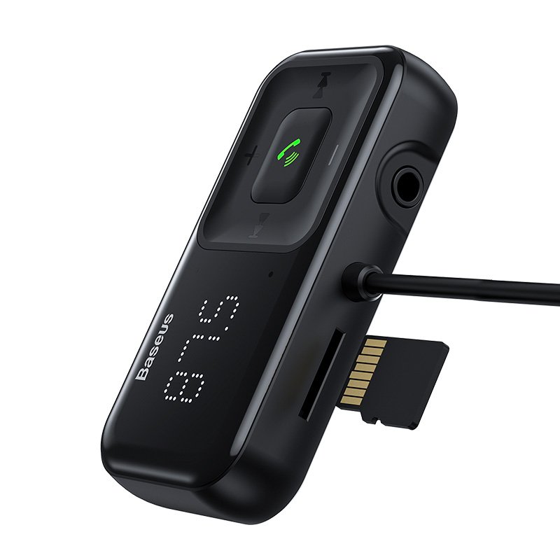 Baseus FM Modulator Transmitter BT5.0 Radio T Typed 3.1A USB Wireless MP3 Car Charger Handsfree Car Kit Aux Audio FM Transmitter