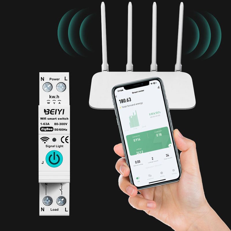Tuya 1p Mcb Automatic Switch and Wifi Remote ZigBee Smart Life 220v Auto Recloser Mcb Circuit Breaker