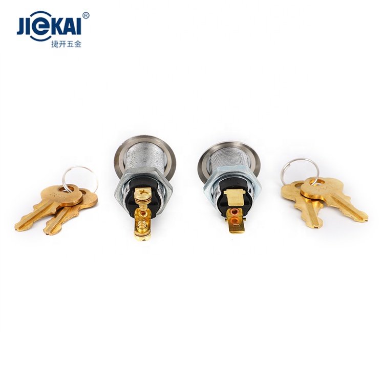 JK201 2341 Key Switch Cash Box Lock SPST Off-ON Keylock Switch for Make Elevator Lock Electrical Tubular Key System