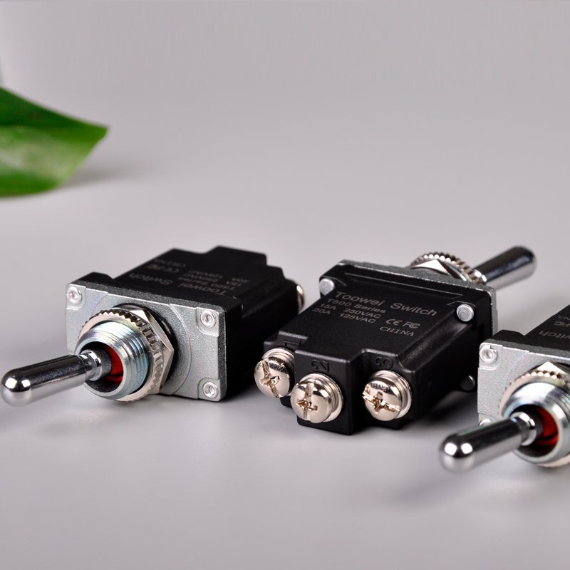 Toowei T501BL Screw Insert Terminal 3pins M12 Single Pole ON-ON Toggle Switch Auto Reset Toggle Switch