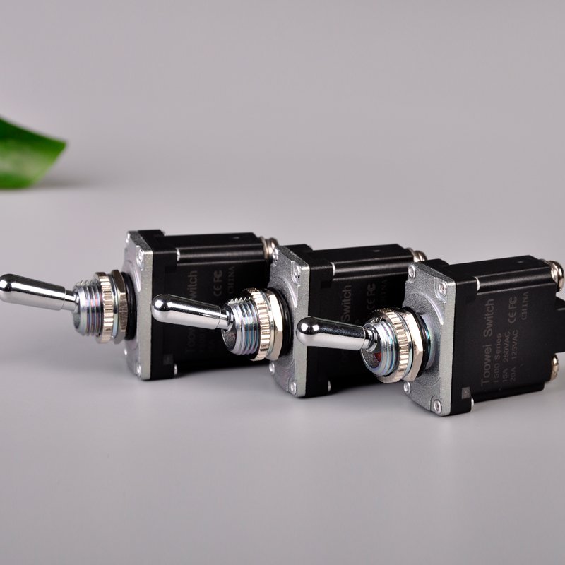 Toowei T501BL Screw Insert Terminal 3pins M12 Single Pole ON-ON Toggle Switch Auto Reset Toggle Switch
