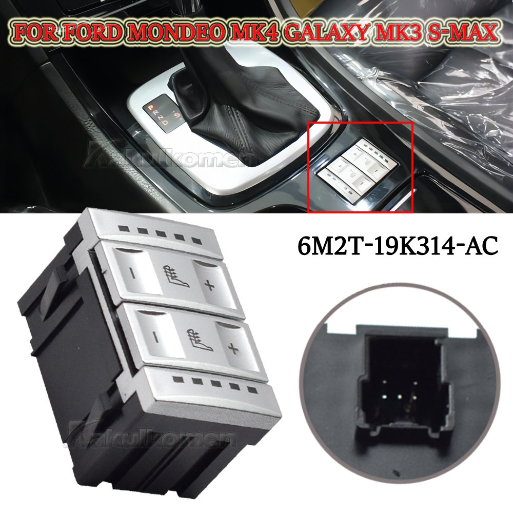 OEM 6M2T-19K314-AC 6M2T19K314AC ABS Seat Heating Button Control Switch Ford S-MAX 2006 -2015 Galaxy MK 3 2006-2015 Mondeo MK 4