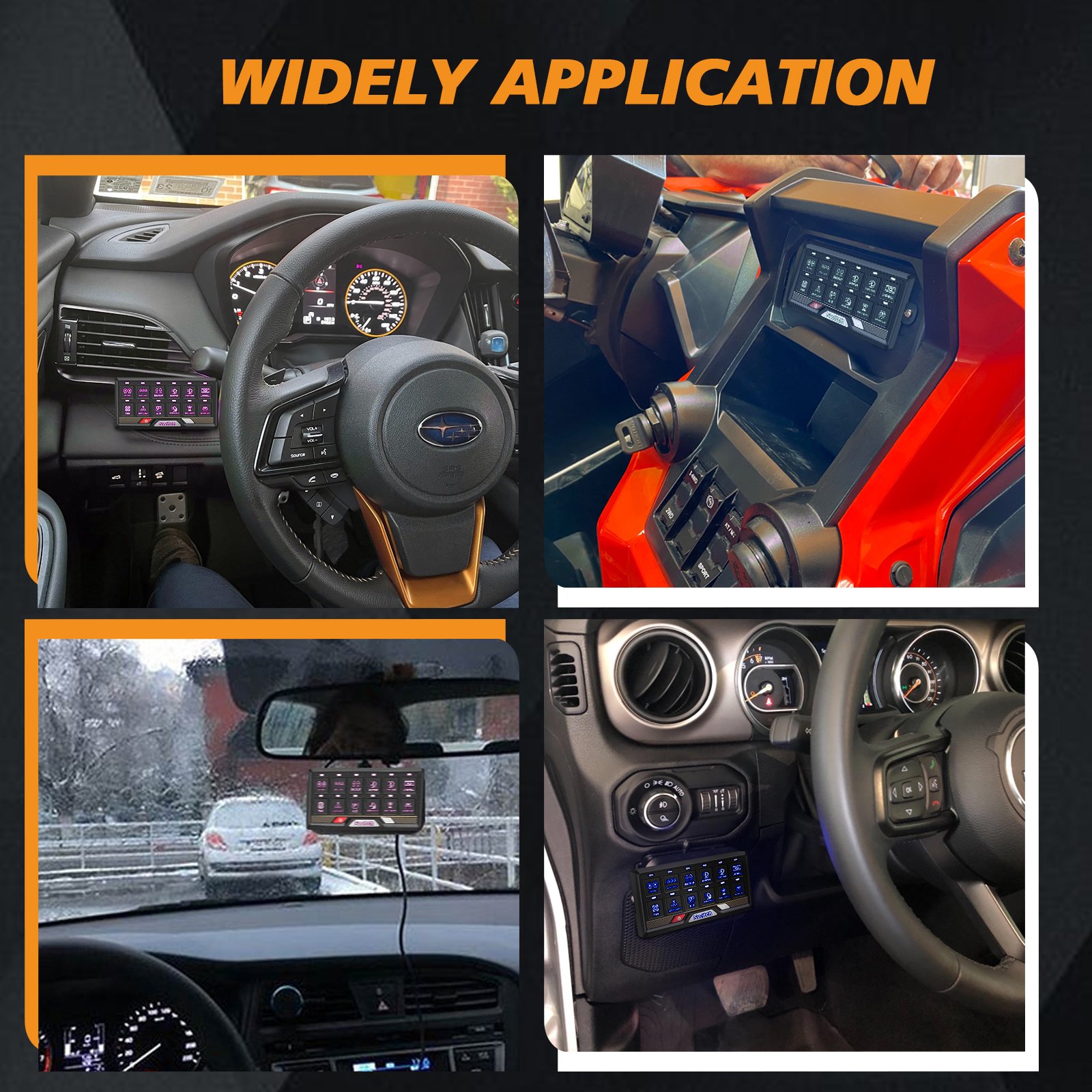 P2 Panel Marine Auto IP68 Switch Power Off Road Car LED Panel Circuit Control Box 24V 12V 12 Gang Switch Panel for Car
