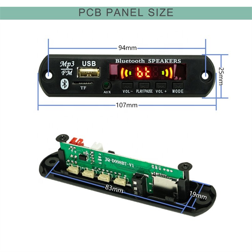 MP3 Player Bluetooth Module 5V, USB Bluetooth Kit Board 12V