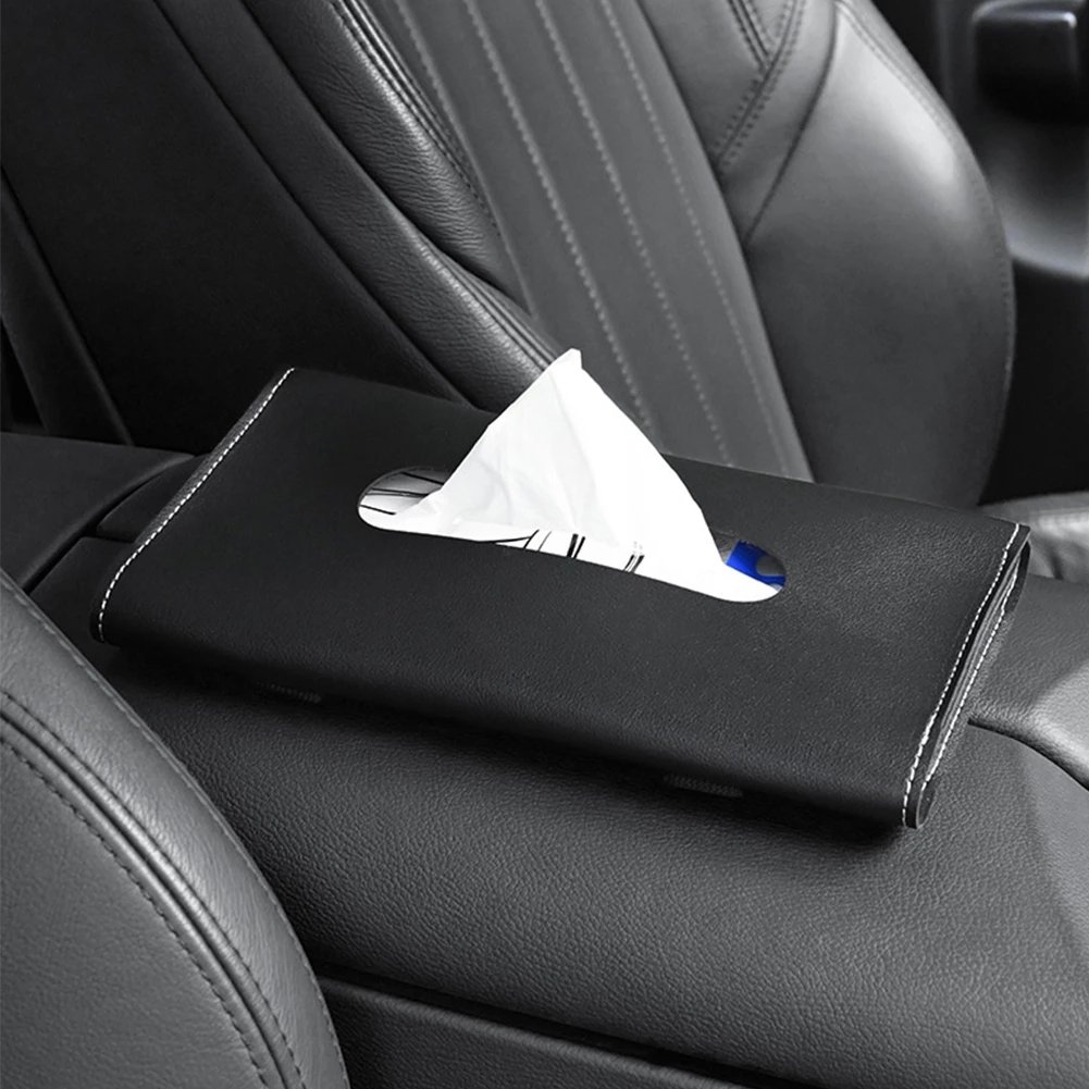 Universal Car Tissue Box and Sun Visor Holder Interior Kits Auto Storage Decoration Accessory Universal Masks Storage Box