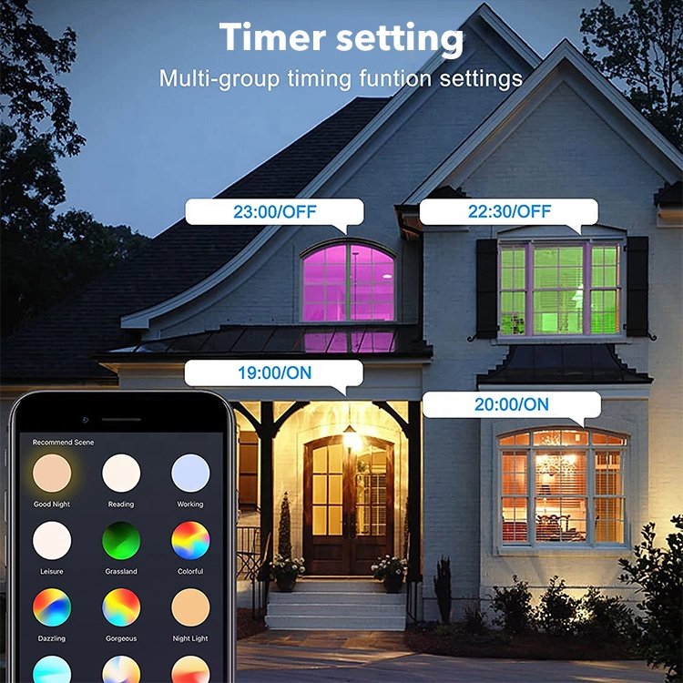 Wholesale App Remote Control Tuya RGBCW Dimming Smart Home Wifi Lighting A60 E27/E26/B22 10W 15W Tuya Wifi Smart Bulb