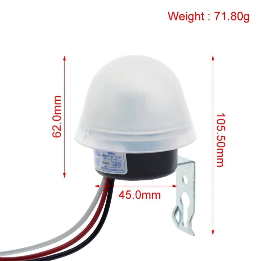 AS-20 DC 12V AC 110V 220V 10A Waterproof Sensitive Auto Photo Switch On/Off Photocell Street LED Light Switch Sensor Switch Tool