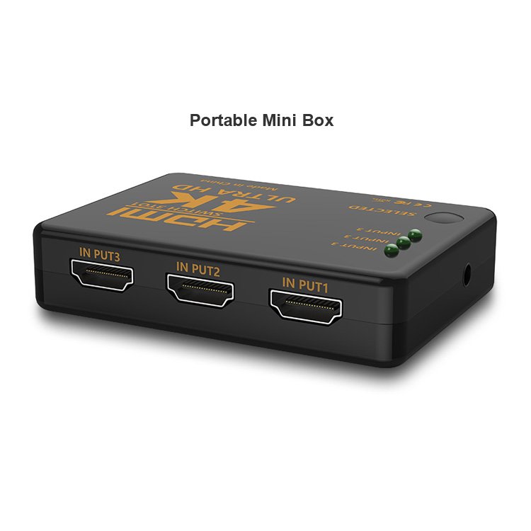4K 3x1 HDMI Splitter HDMI Switch 3x1 HDMI Switch 3 in 1 Out for Projector HDTV XBox PS4