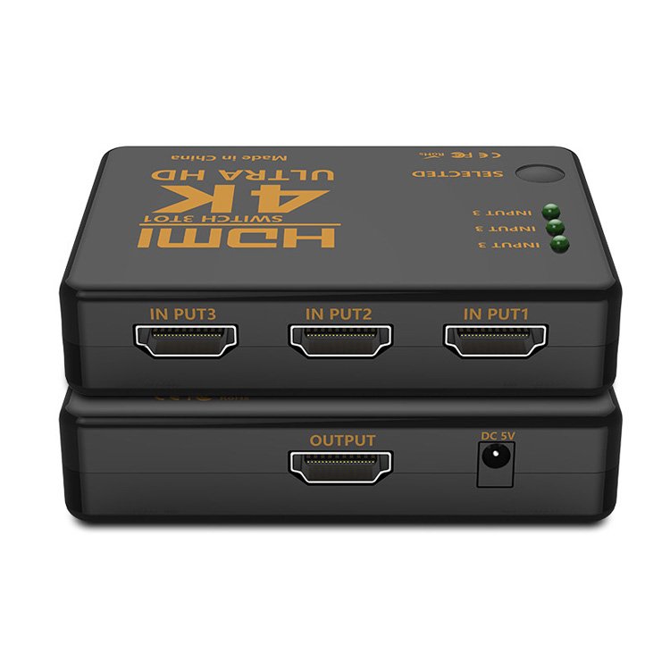 4K 3x1 HDMI Splitter HDMI Switch 3x1 HDMI Switch 3 in 1 Out for Projector HDTV XBox PS4