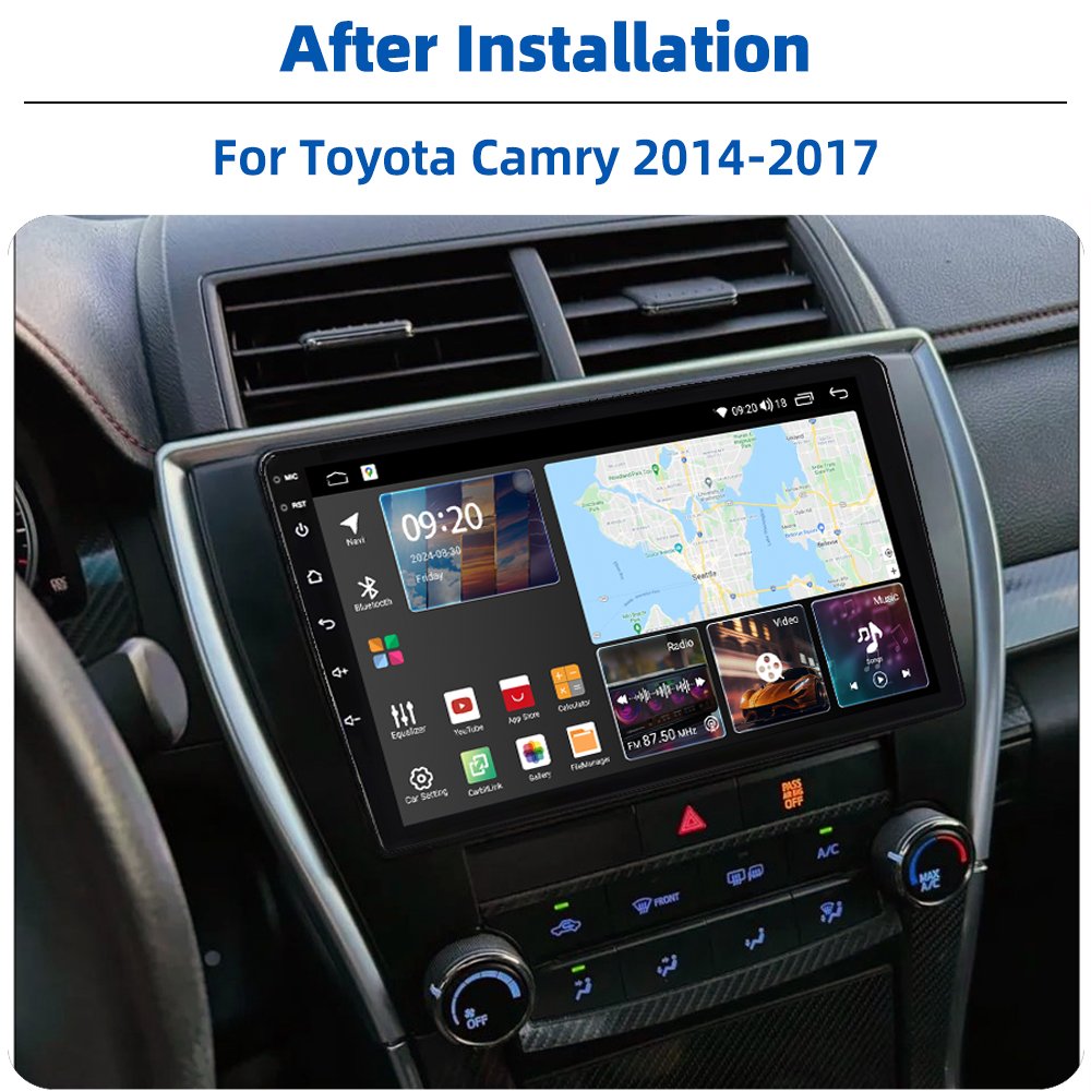 10" Android Screen Car Stereo Video Player GPS WIFI BT CarPlay Auto Navigation Car Radio for Toyota Camry 2014-2017