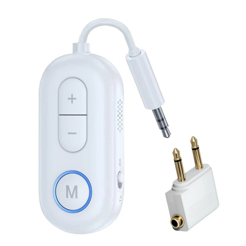 Bluetooth 5.4 Audio Transmitter Receiver 3.5MM AUX Hifi Stereo Music Wireless Adapter With Mic for Car Airplane TV PC Speaker