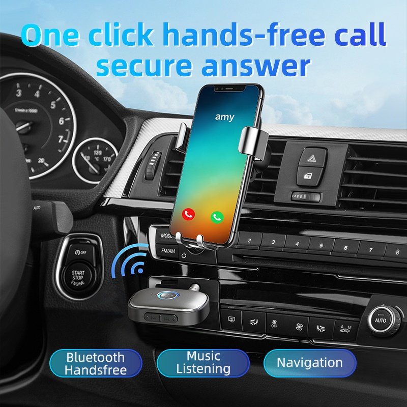 Bluetooth Aux Adapter 3.5mm Jack Car Audio Aux Bluetooth 5.3 Handsfree Kit for Car Receiver Bluetooth Transmitter