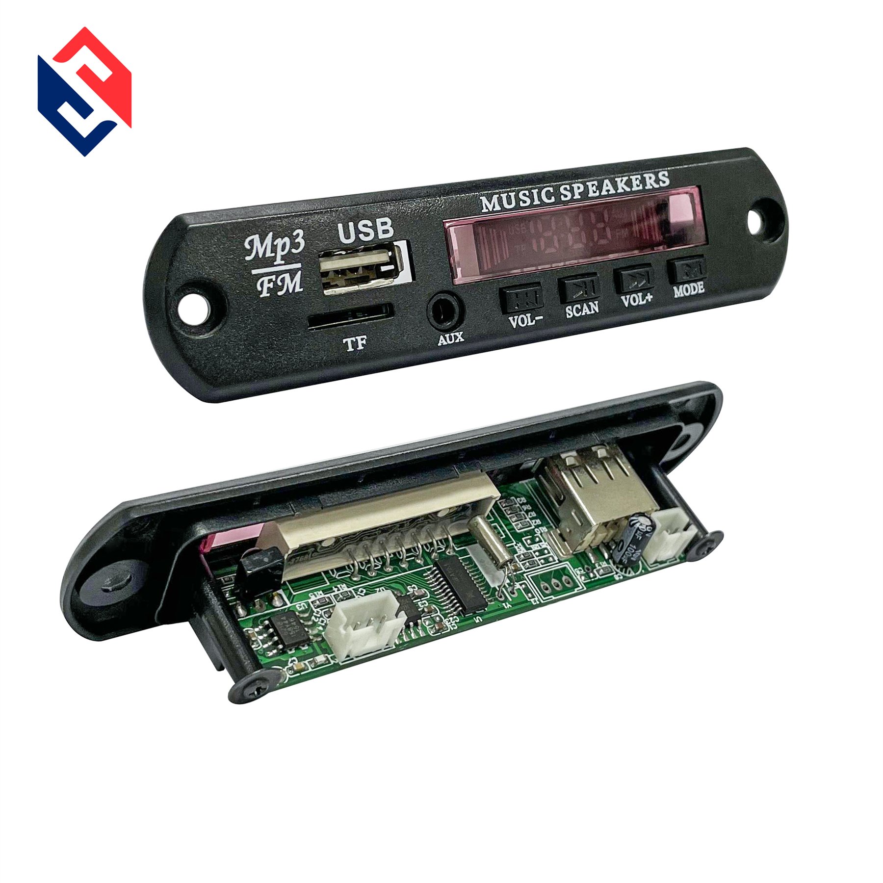 MP3 Radio Player Decoder Module Kit Mini DC5V 12V Black Portable Speaker Tf Card Speaker with Sd Card Car MP3 Blue Tooth Player