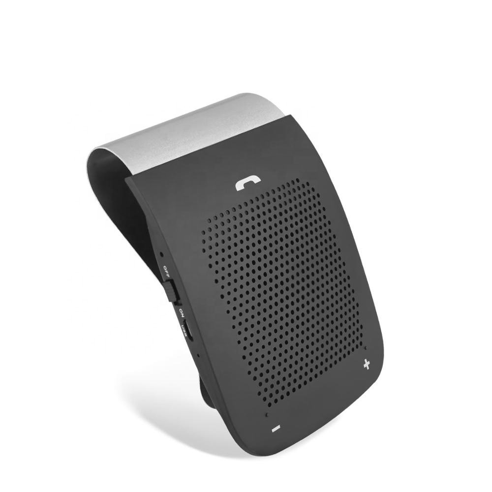 Bluetooth Handsfree Car Kit Wireless Bluetooth Speaker Phone MP3 Music Player Sun Visor Clip Speakerphone with Car Charger