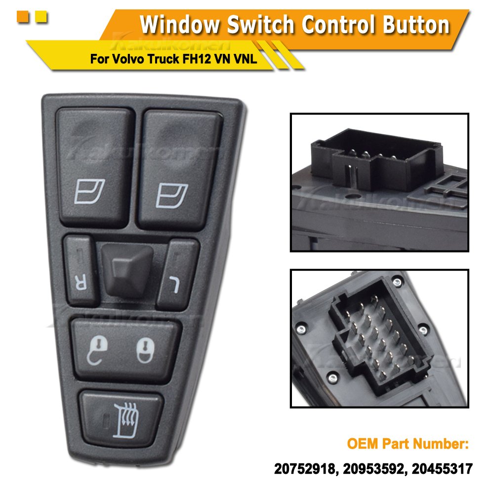 Electric Window Switch for VOLVO FH12 FM12 FM9 FH FM VNL 20752918 20953592 20455317 20452017 21354601 21277587 20568857 21543897