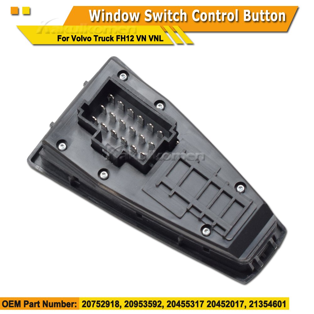 Electric Window Switch for VOLVO FH12 FM12 FM9 FH FM VNL 20752918 20953592 20455317 20452017 21354601 21277587 20568857 21543897