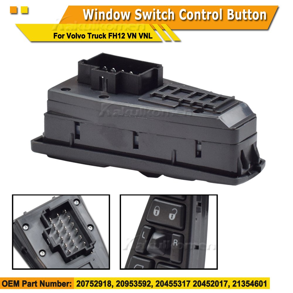 Electric Window Switch for VOLVO FH12 FM12 FM9 FH FM VNL 20752918 20953592 20455317 20452017 21354601 21277587 20568857 21543897