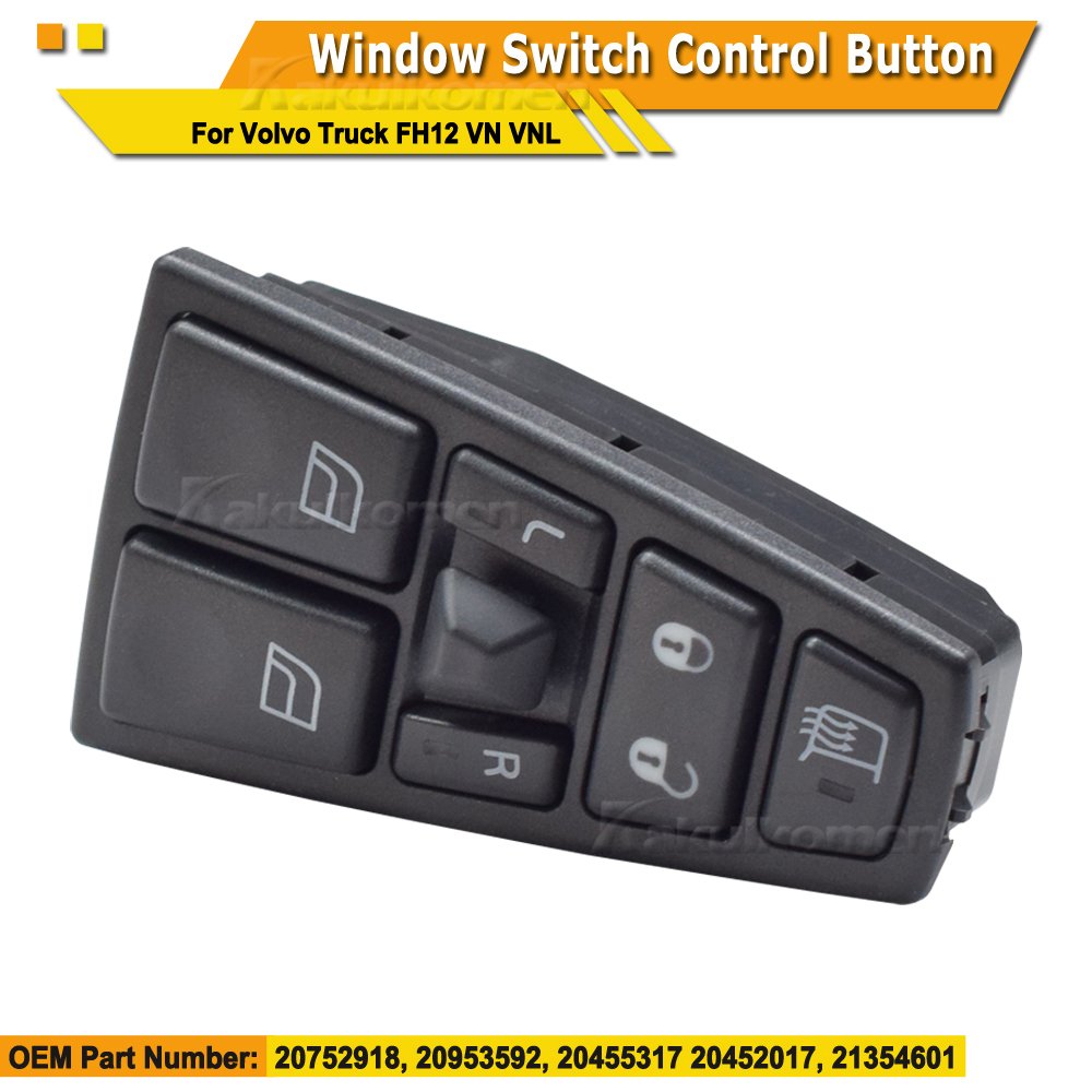 Electric Window Switch for VOLVO FH12 FM12 FM9 FH FM VNL 20752918 20953592 20455317 20452017 21354601 21277587 20568857 21543897