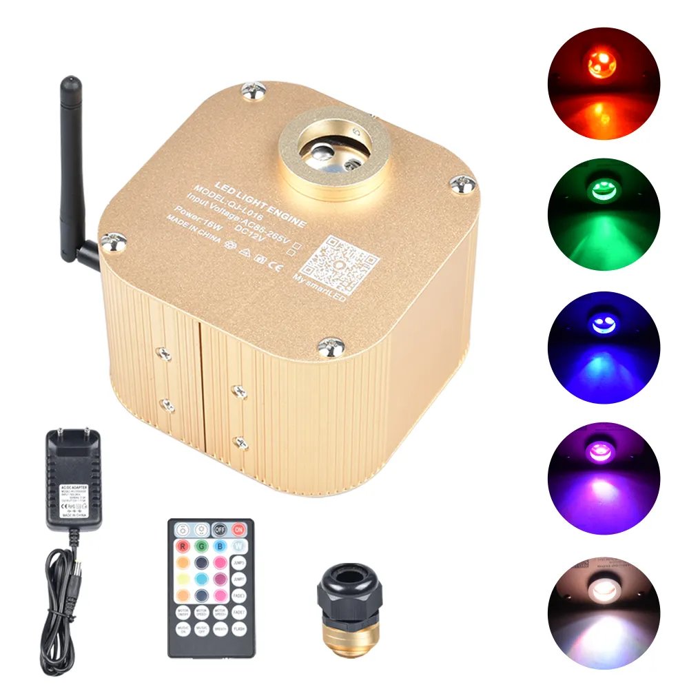 16W Twinkle Sound Mode RGBW Light Source Engine Driver Remote/APP Control Starlight Box Motor for Fiber Optic Star Ceiling