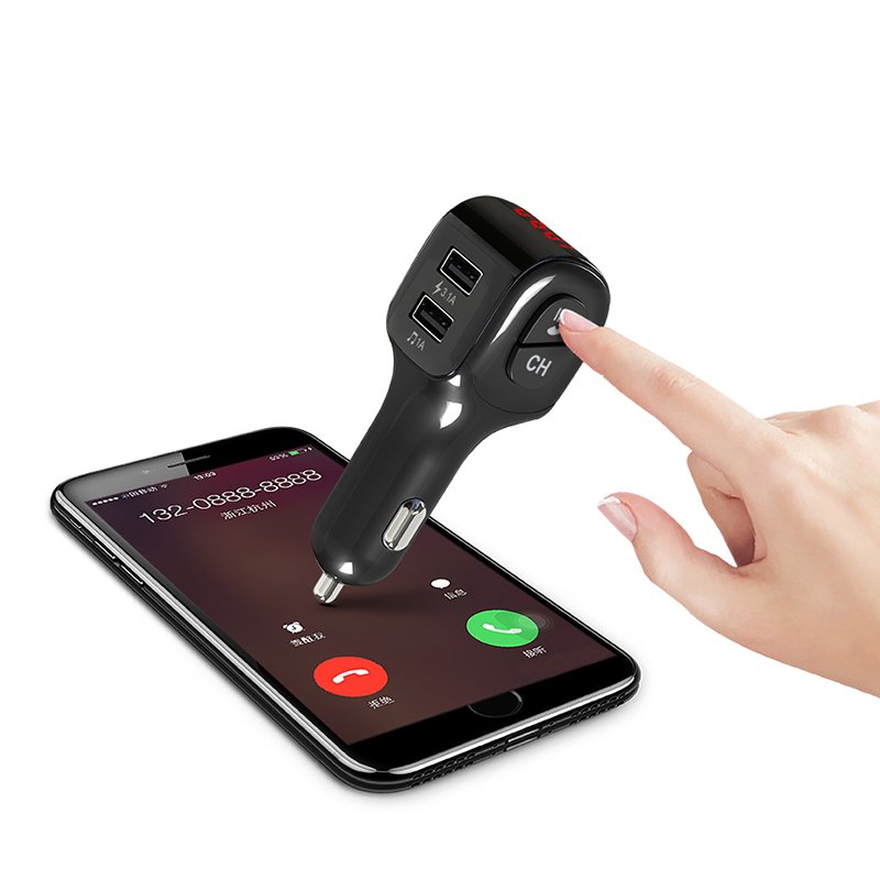 Wholesale High Quality Mini A01 Car Charger FM Transmitter USB Charger 5V/3.1A With Dual USB Charging Ports