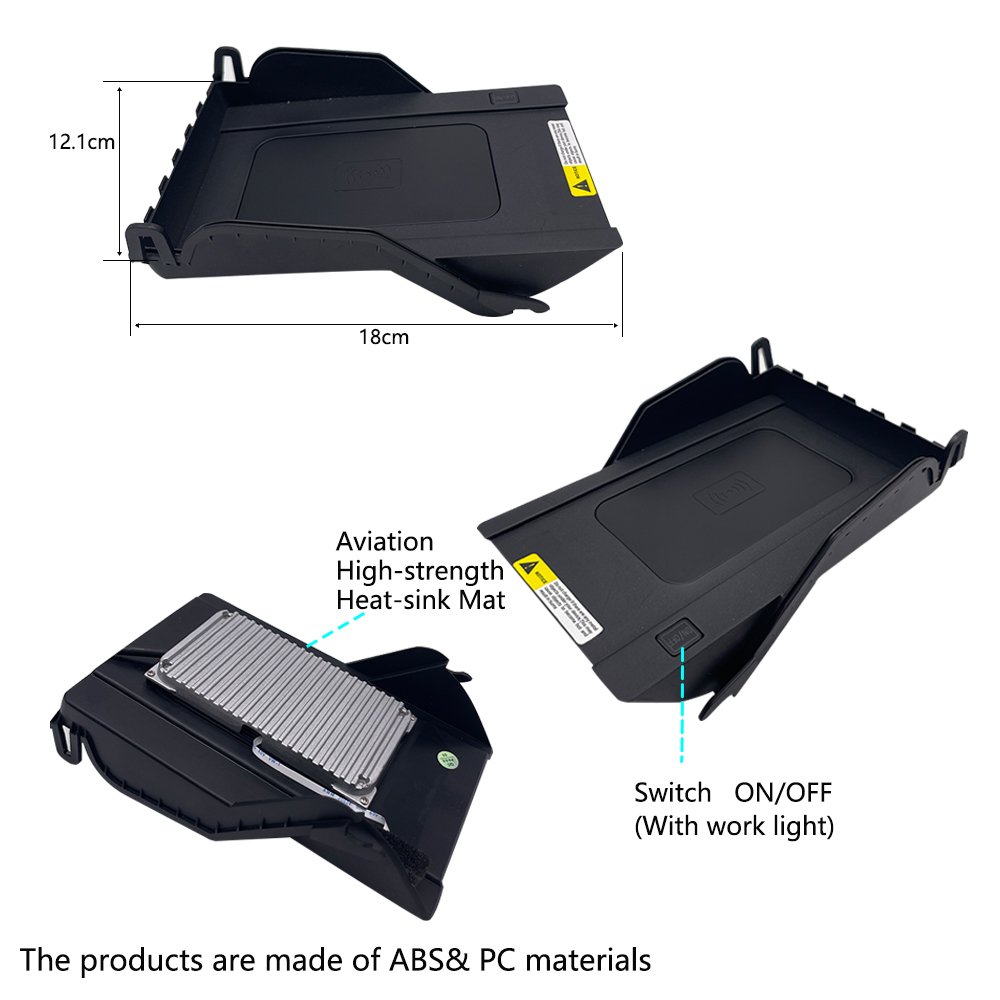 For Skoda Superb 2017-2024 Car Charger Qi Wireless Fast Charging Plate Adapter Cigarette Lighter Auto Interior