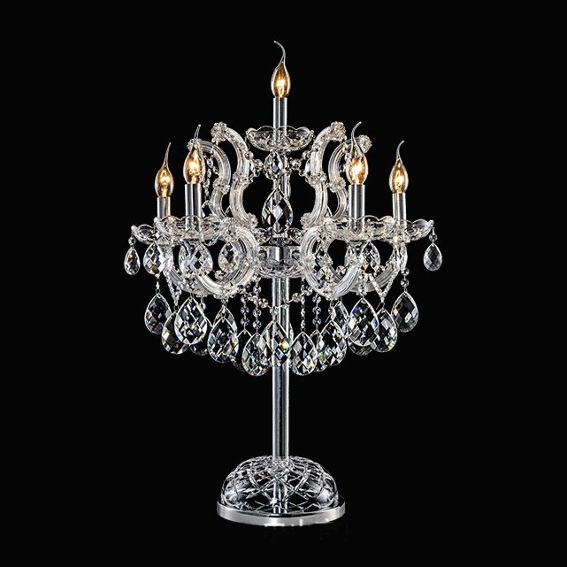 K9 Crystal Table Lamp Lighting Modern Luxury Hotel Wedding Decoration Vertical Floor Lamp Modern Maria Theresa Chrome Villa Lamp