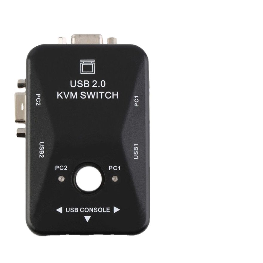 Hot Sale 2 Port VGA USB KVM Switch Splitter Auto Controller Keyboard Mouse Printer up to 1920*1440