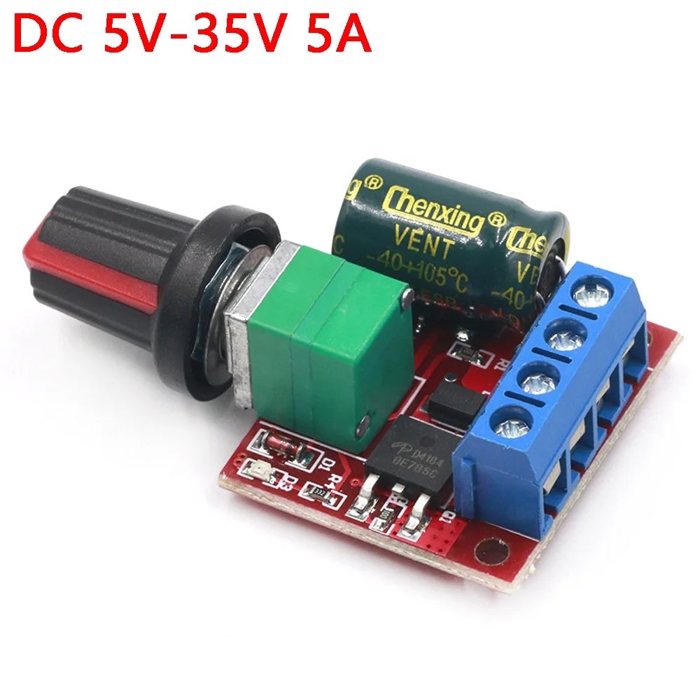 PWM DC 5V-35V 5A Speed regulating switch Auto DC Motor Speed Regulator Governor Controller Switch Adjustable LED dimmer Module