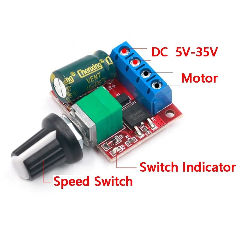PWM DC 5V-35V 5A Speed regulating switch Auto DC Motor Speed Regulator Governor Controller Switch Adjustable LED dimmer Module