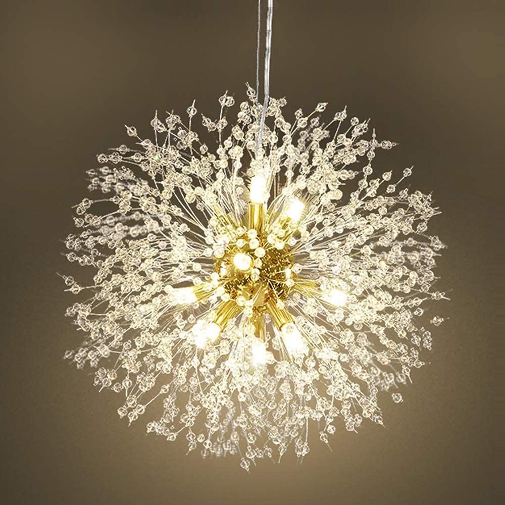 New Design Modern Nordic Decoration Dandelion Crystal Led Pendant Light