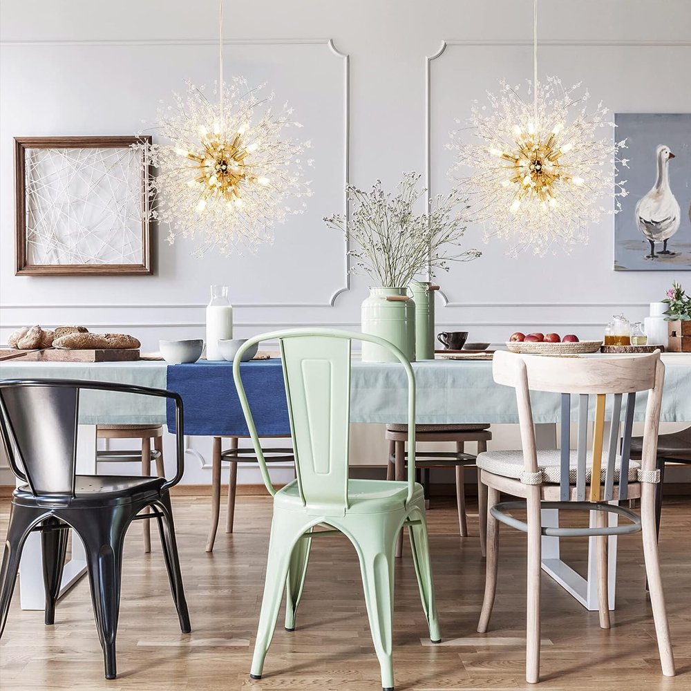 New Design Modern Nordic Decoration Dandelion Crystal Led Pendant Light