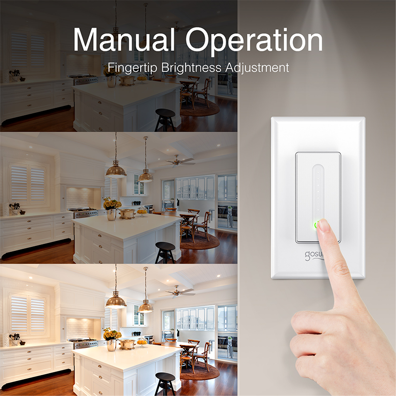 US Small Homekit One Way Retro Light Guide Hotel Tuya Zigbee Smart Wifi Touch Auto Switches Dimmer Switch