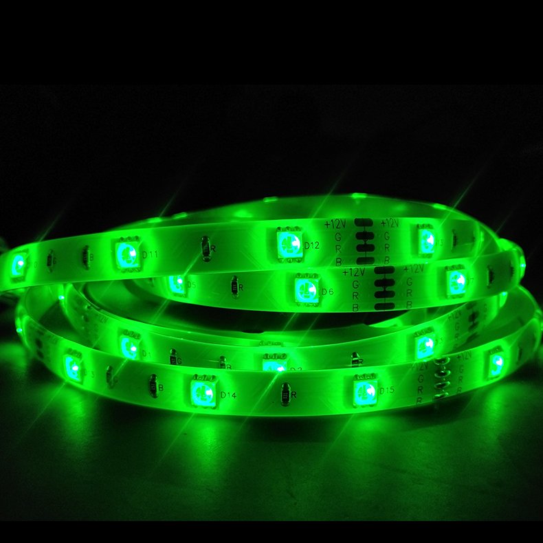 Shenzhen Factory Led Strip 5050 Rgb Smd DC12V24V 30leds Stripes Waterproof Ip65 for Home Tv Backlight Led Car Strip Lights