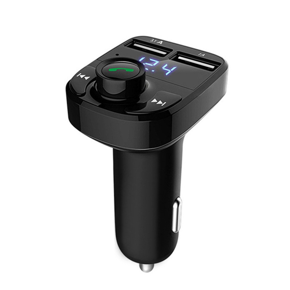 X8 FM Transmitter Aux Modulator Bluetooth Handsfree Car Kit Car Audio MP3 Player with 3.1A Quick Charge Dual USB Car Charger