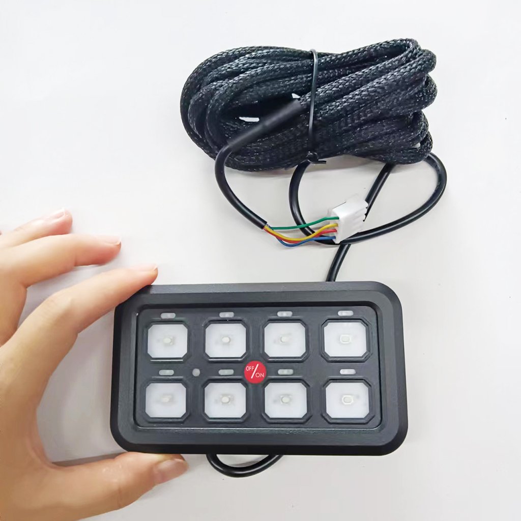 Universal 8 Gang LED Switch Panel 12 Universal Led Light for Car 8 Gang Button Switch Panel With Fuse Control Box Push Switch