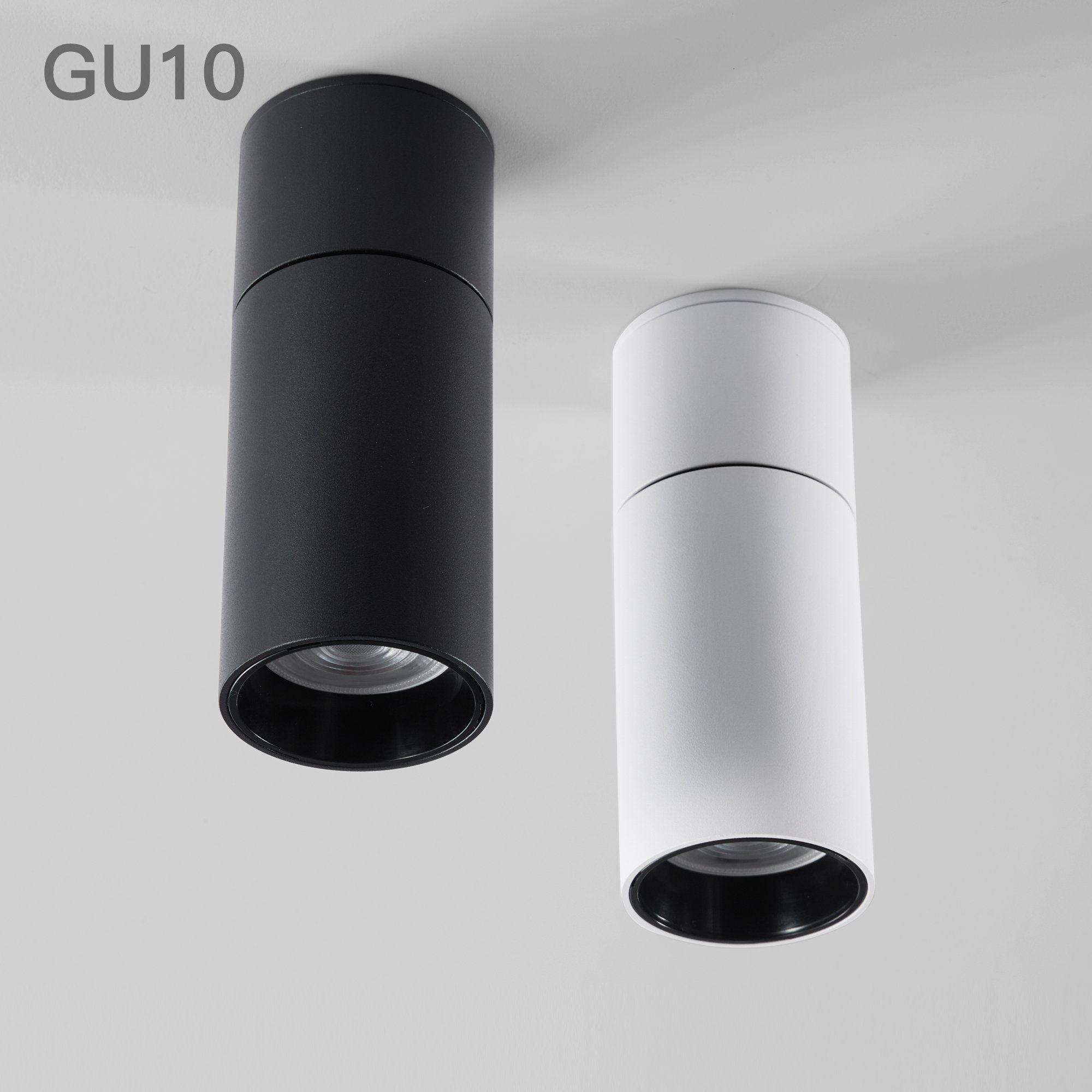 Adjustable LED Office Lights Cylinder Cob Spotlight Living Room Aluminum Surface Mounted Downlights for Home Hotel