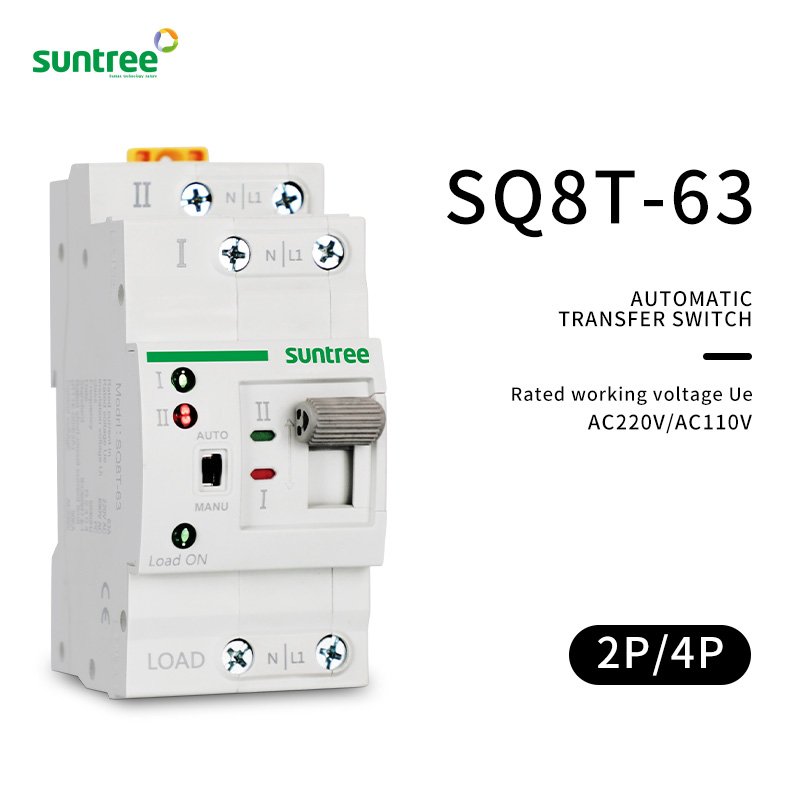 Suntree Hot Sale Automatic Transfer Switch for Generator 63A Selector Transfer Switch Ats Dual