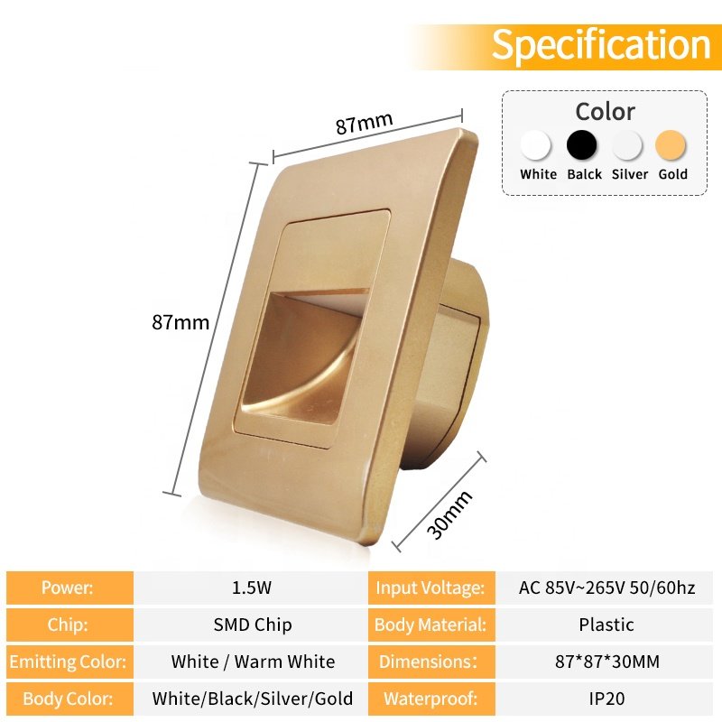 New Stair Lighting Sensor Lamp Recessed Stairs LED Wall Lamp Home Stairs Corridor Lamp Wall Lighting Night Light