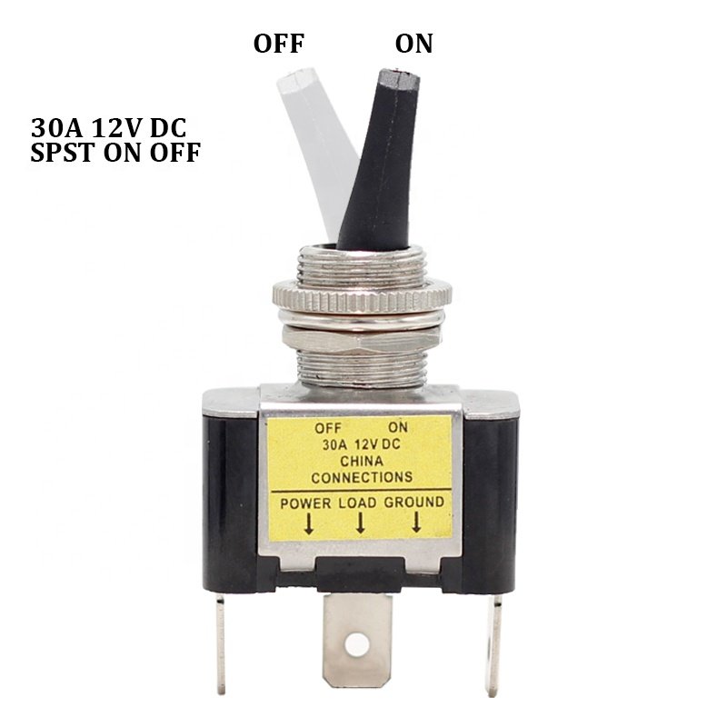 Marine Car Automotive SPST Toggle Switch Control 12V 30A 3 Pin Heavy Duty Auto Toggle Switch LED Lighted for Marine Car
