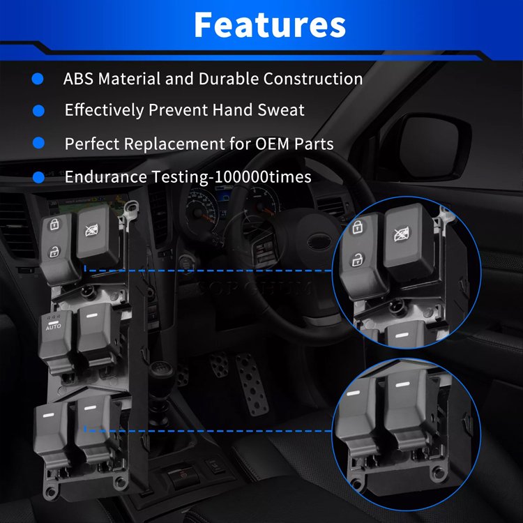 Sorghum 93570-1W155 Left Driver Side Car Master Power Window Switches for KIA RIO 4 Door 2012-2015
