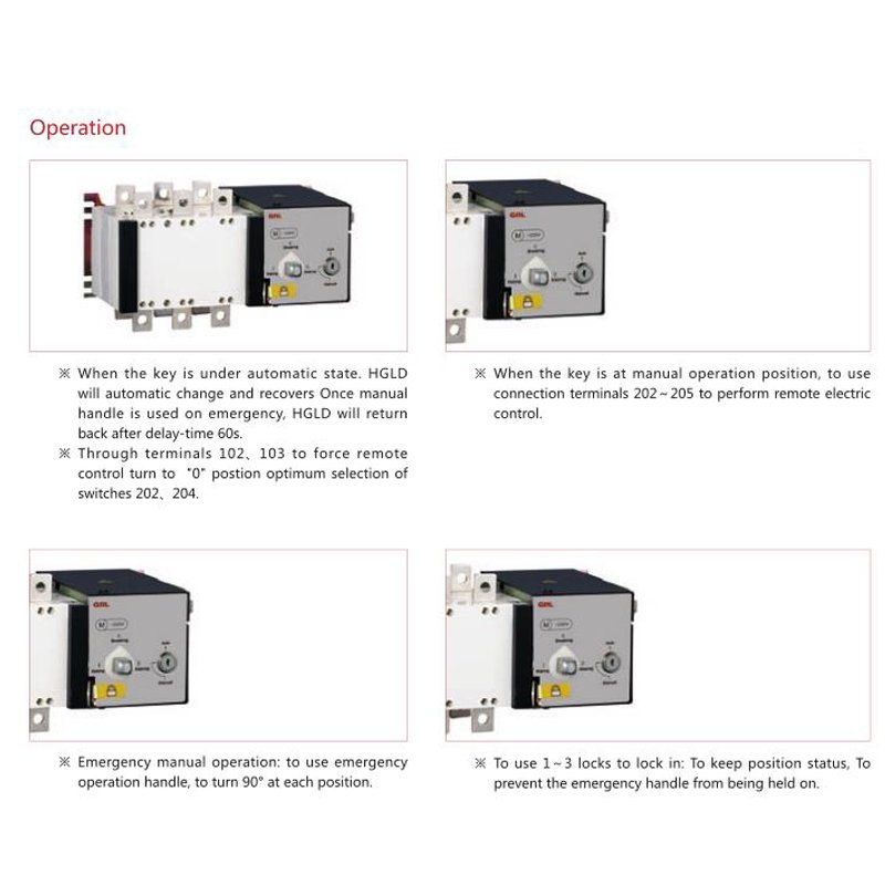 HGL Automatic Changeover Switch/ATS Transfer Switch 160A 630A 800A 1250A 3150A Ats Switch Automatic Transfer Chint