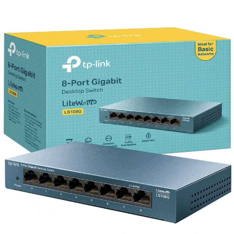 Brand New TP Link LS108GP 8 Port Ethernet Gigabit Desktop Switch 8 10/100/1000Mbps Ports